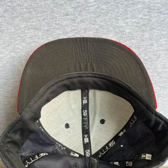 New Era Boston Red Sox Performance Cap Hat 7 1/8 Logo Blue Red Polyester MLB - Picture 8 of 9